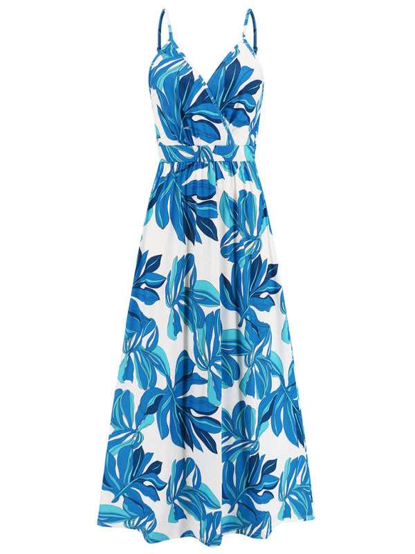 Garden Party Women's Cami Maxi Dress with Tropical Print