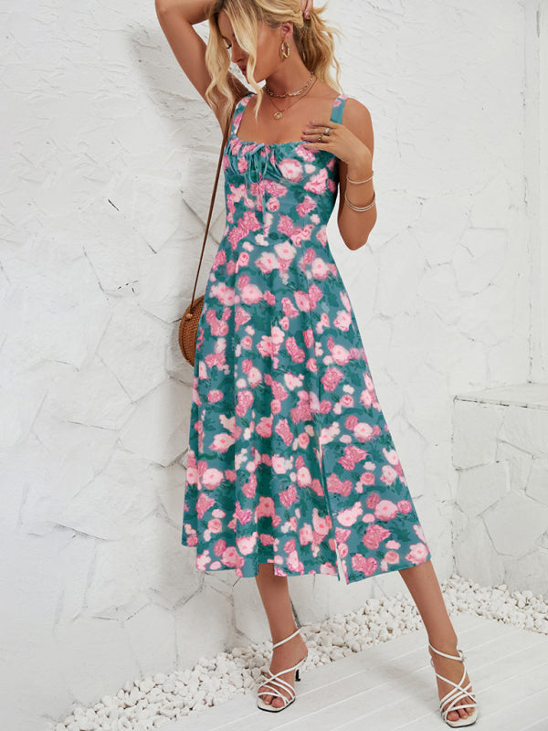 Cami Dresses- Summer Garden Parties Floral A-Line Midi Dress- Pattern3- Pekosa Women Fashion