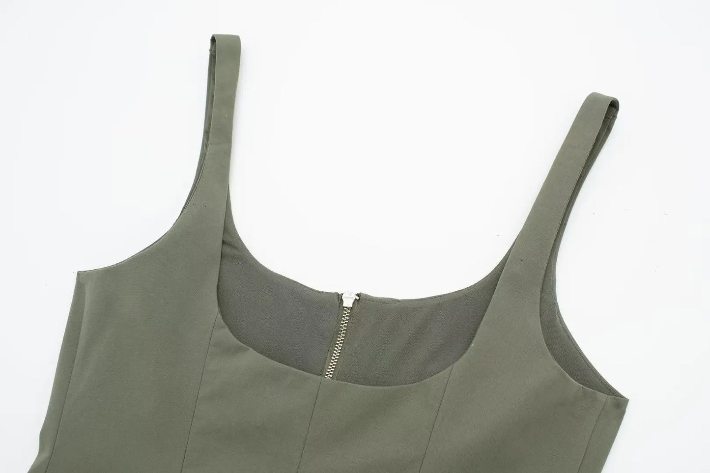 Cami Tops - Multi-Pocket Zip-Up Camo Cami Military-Inspired Top