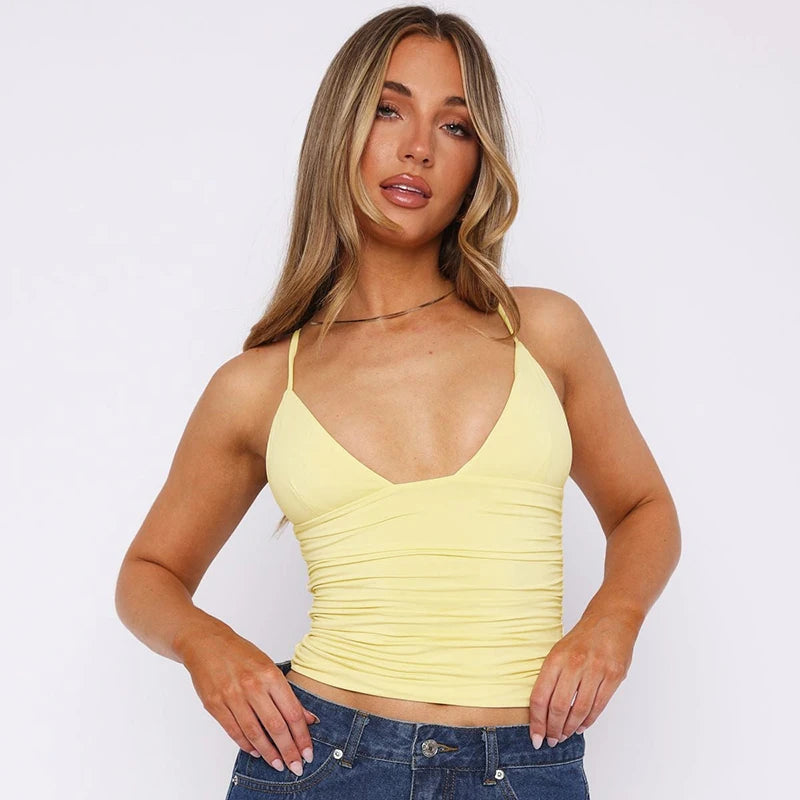 Cami Tops - Trendy Ruched Cami Top