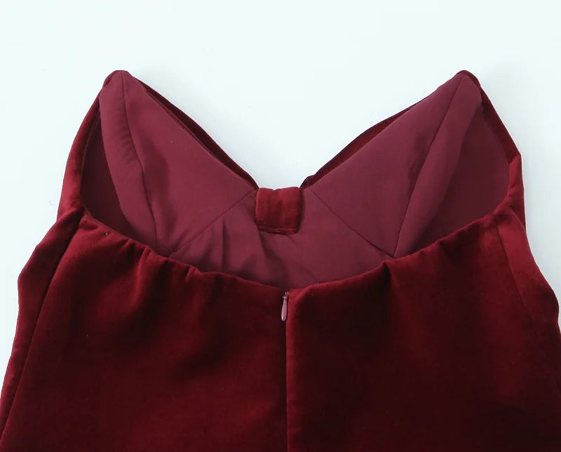 Cami Tops - Velvet Cami with Statement Knot