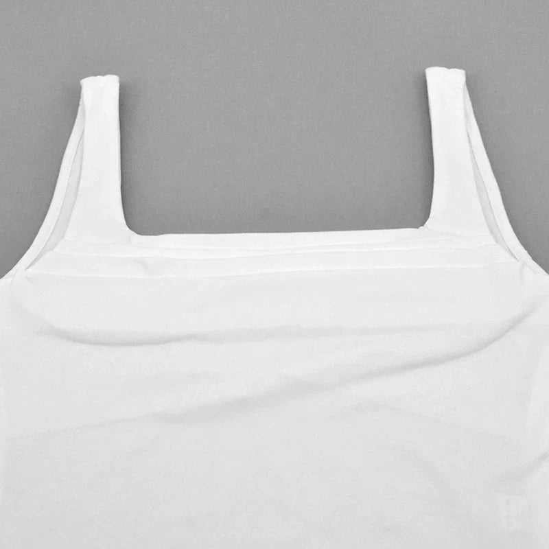 Cami Tops- Women Solid Square Neck Sleeveless Top- - Pekosa Women Fashion