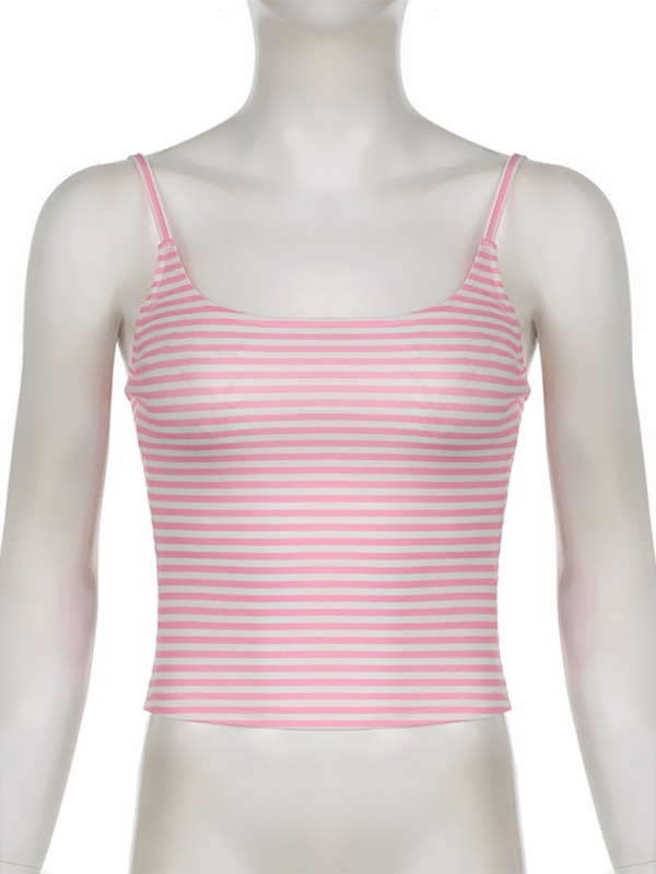 Cami Tops- Women’s Stripe Cami Top for Beach Trips- - Pekosa Women Fashion