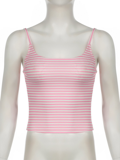 Cami Tops- Women’s Stripe Cami Top for Beach Trips- - Pekosa Women Fashion