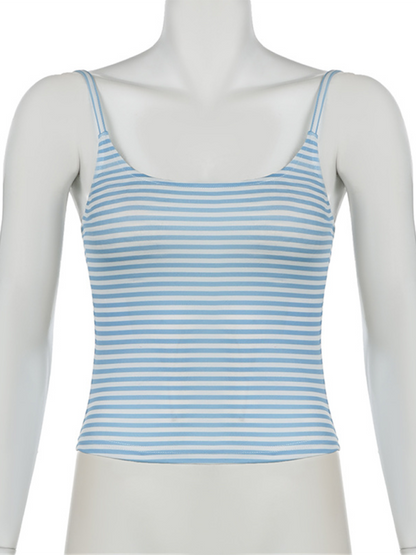 Cami Tops- Women’s Stripe Cami Top for Beach Trips- - Pekosa Women Fashion