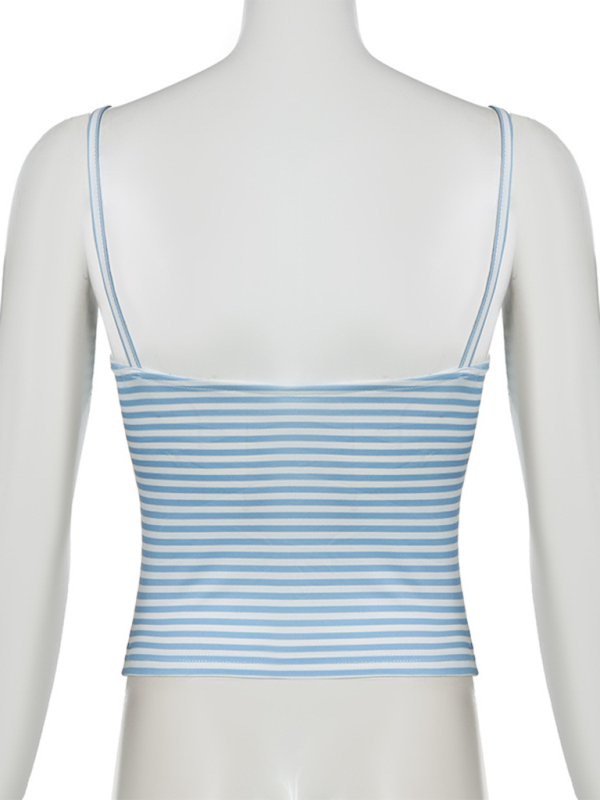 Cami Tops- Women’s Stripe Cami Top for Beach Trips- - Pekosa Women Fashion