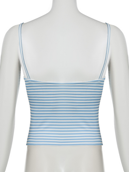 Cami Tops- Women’s Stripe Cami Top for Beach Trips- - Pekosa Women Fashion