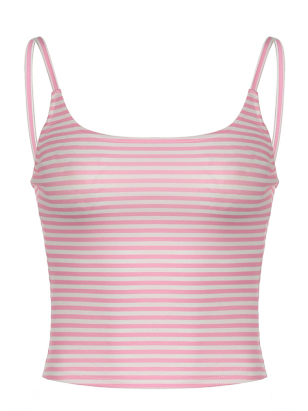 Cami Tops- Women’s Stripe Cami Top for Beach Trips- - Pekosa Women Fashion