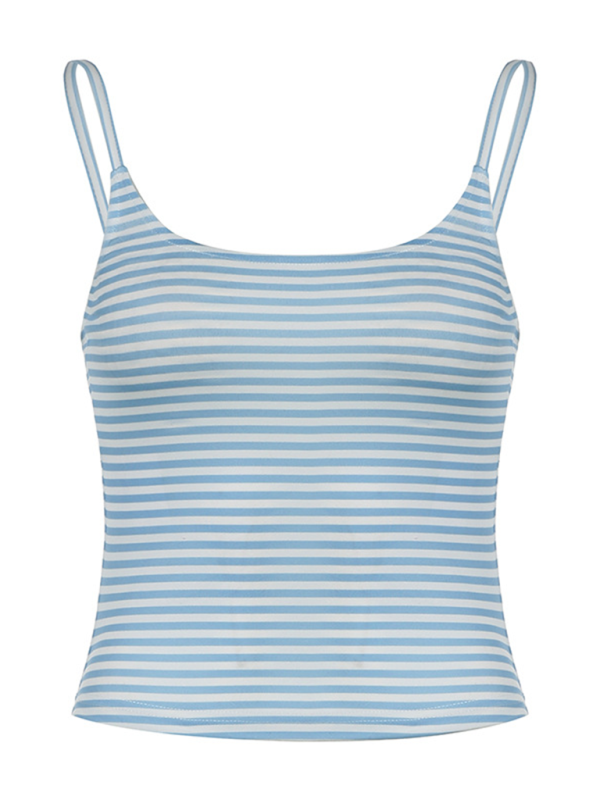 Cami Tops- Women’s Stripe Cami Top for Beach Trips- - Pekosa Women Fashion