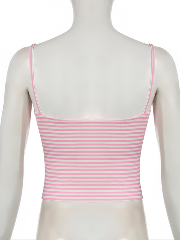 Cami Tops- Women’s Stripe Cami Top for Beach Trips- - Pekosa Women Fashion