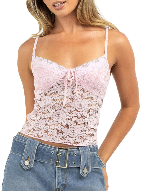 Camisole en dentelle - Haut buste triangle pour Femme