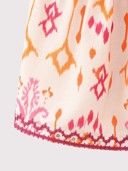 Vibrant Sleeveless Summer Embroidered Camisole