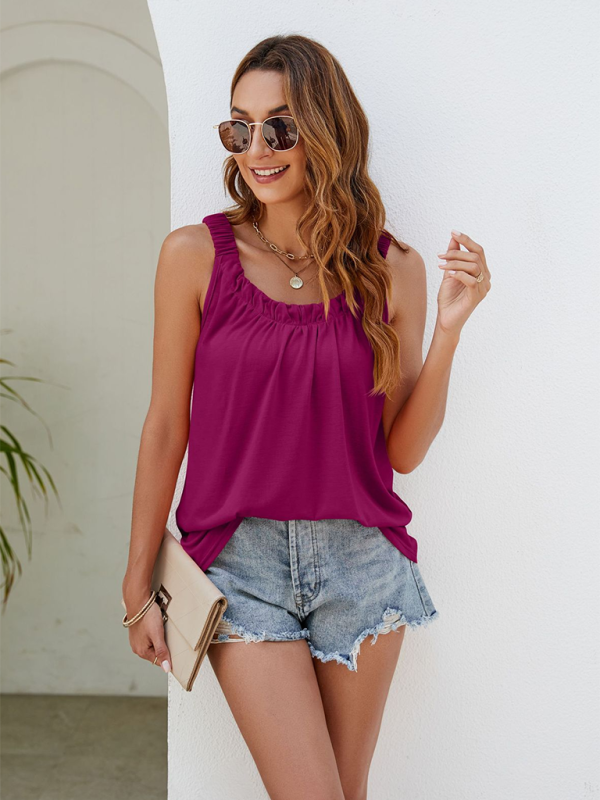 Solid Color Scoop Neck Camisole for Women