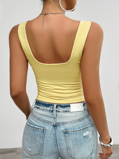 Essential Slim Fit Ruched Bust Cami for Women