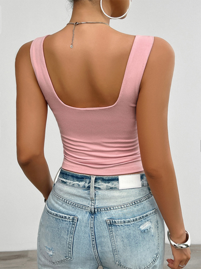 Essential Slim Fit Ruched Bust Cami for Women