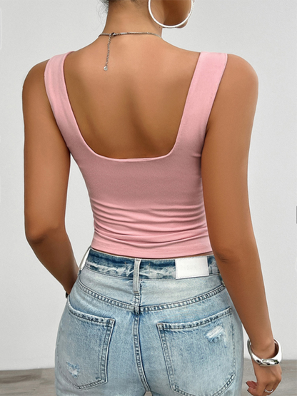 Essential Slim Fit Camisole mit gerüschter Brustpartie für Damen