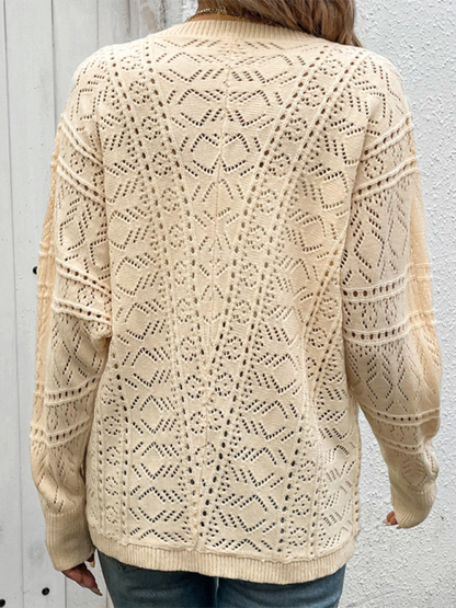 Cardigans- Boho Crochet Cardigan for Stylish Layering- - Pekosa Women Fashion