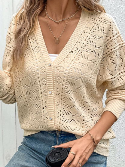 Cardigans- Boho Crochet Cardigan for Stylish Layering- - Pekosa Women Fashion