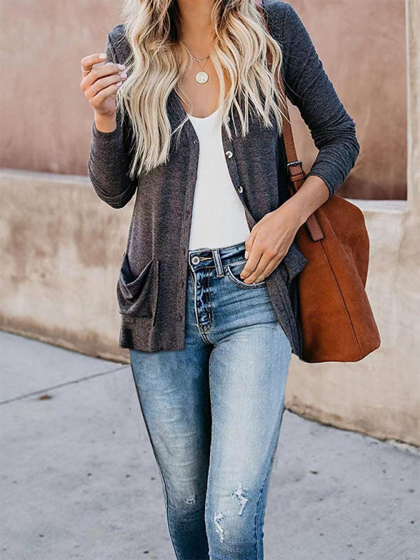 Cardigans- Boyfriend Cardigan for Casual Outings Fall Layering