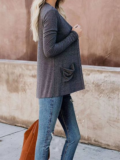 Cardigans- Boyfriend Cardigan for Casual Outings Fall Layering