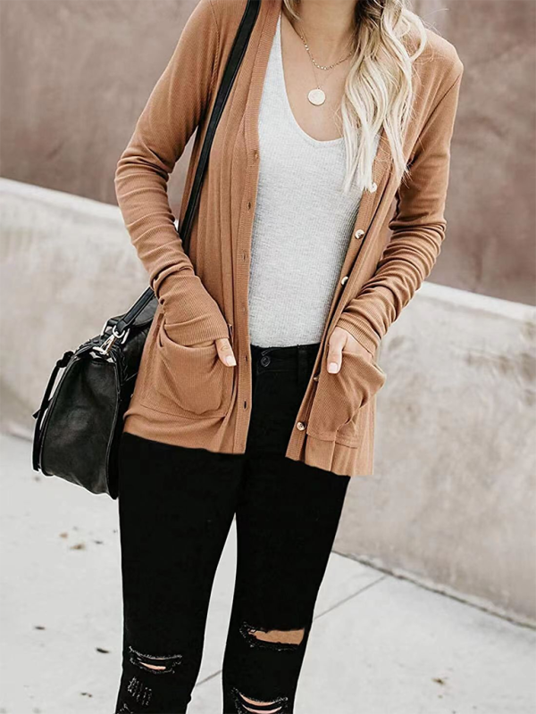 Cardigans- Boyfriend Cardigan for Casual Outings Fall Layering