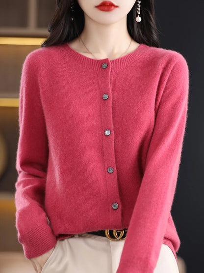 Cardigans - Cashmere Wool Cardigan Australian Wool Sweater