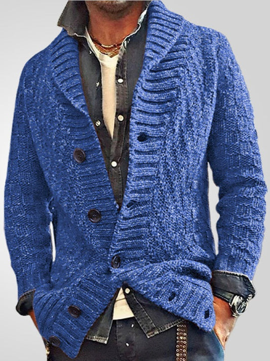 Cardigans - Classic Men's Contrast Button Sweater Cardigan