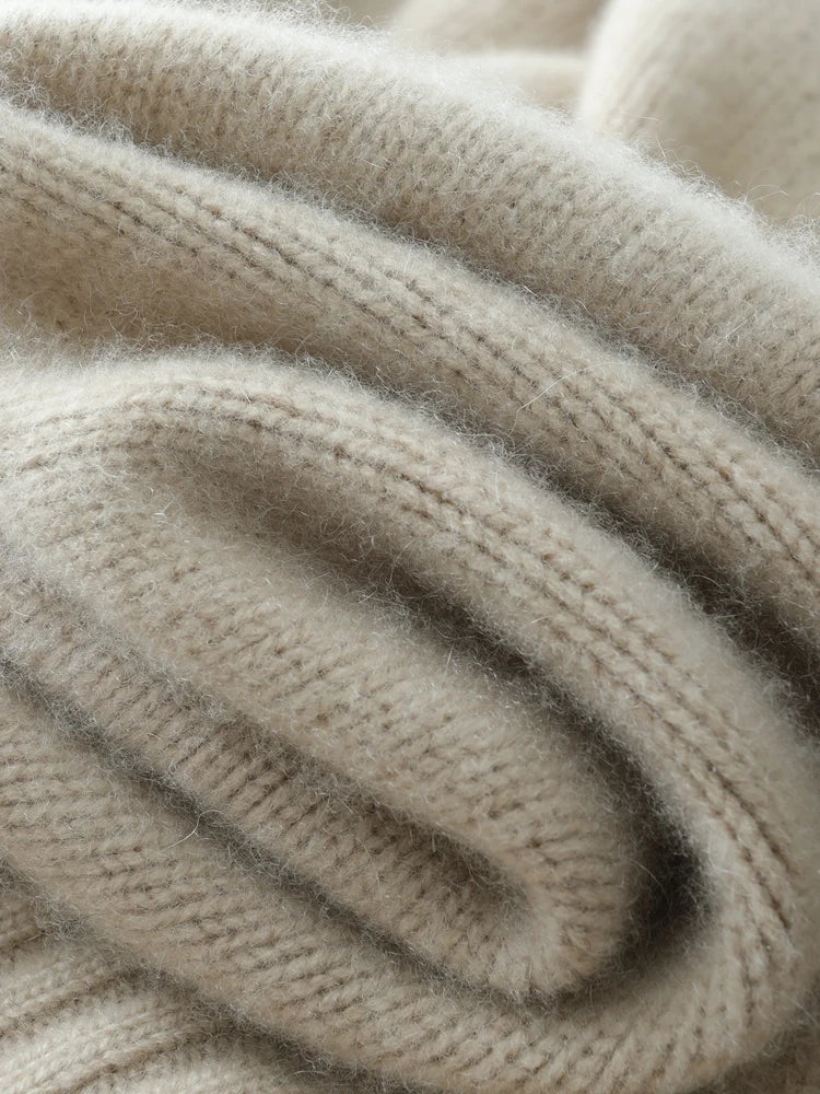 Cardigans - Elegant Winter Pure Cashmere Grandpa Cardigan