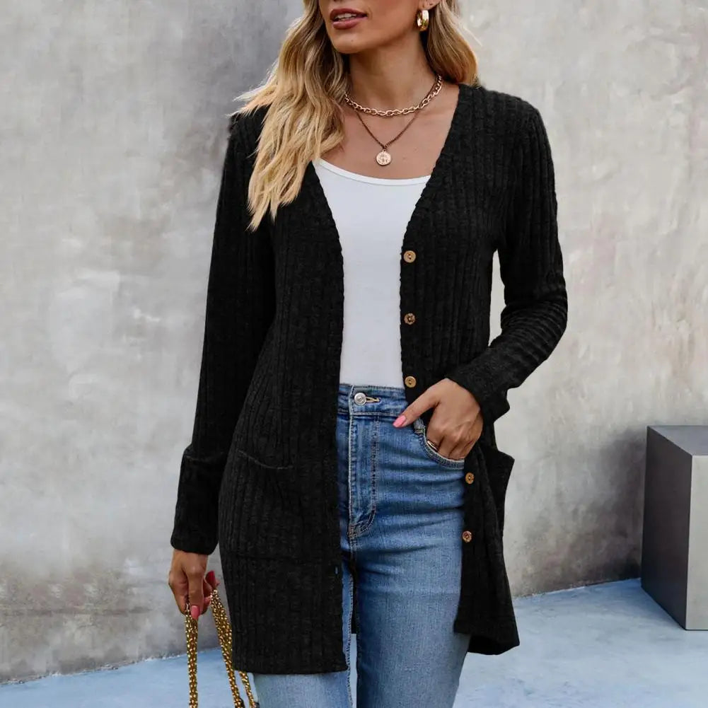 Cardigans- Essential Button-Up Duster Cardigan – Must-Have for All Seasons- - Pekosa Women Fashion