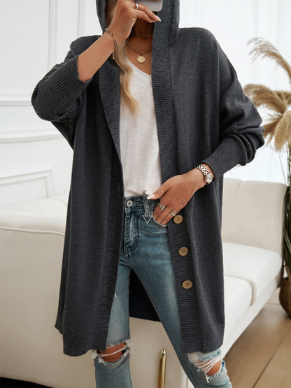 Cardigans- Favorite Fall Longline Hooded Cardigan for Women- - Pekosa Women Fashion