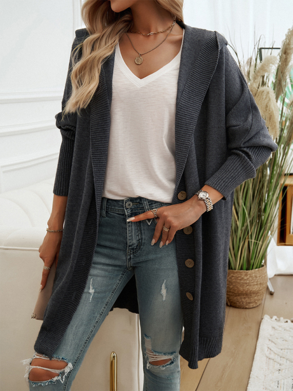 Cardigans- Favorite Fall Longline Hooded Cardigan for Women- - Pekosa Women Fashion