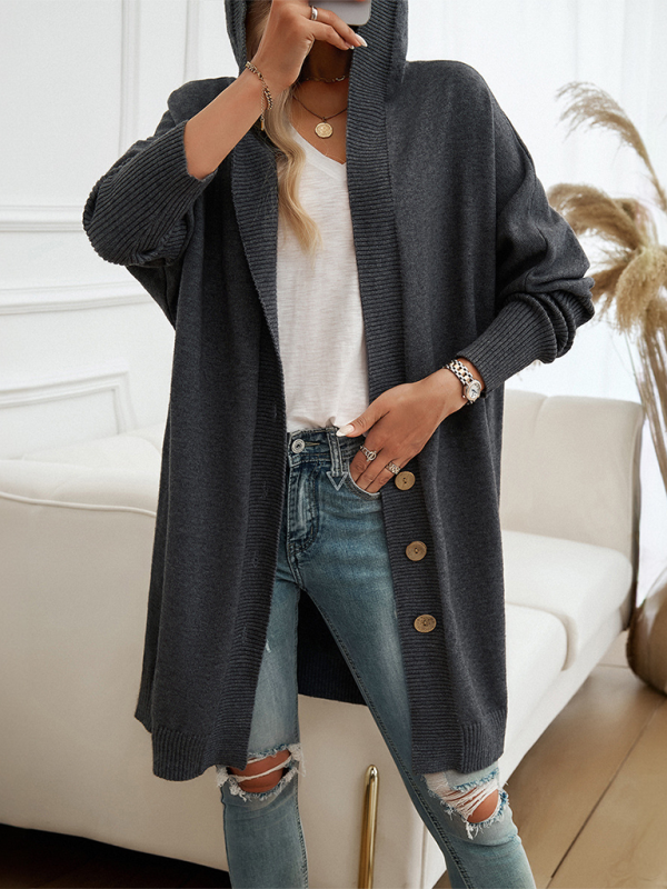 Cardigans- Favorite Fall Longline Hooded Cardigan for Women- - Pekosa Women Fashion