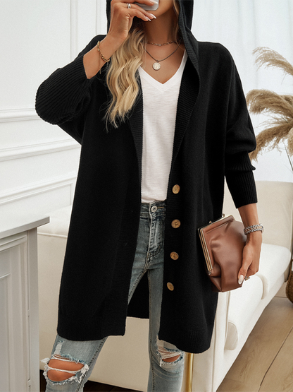 Cardigans- Favorite Fall Longline Hooded Cardigan for Women- - Pekosa Women Fashion