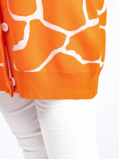 Cardigans - Giraffe’s Skin Print Pattern Sweater Cardigans