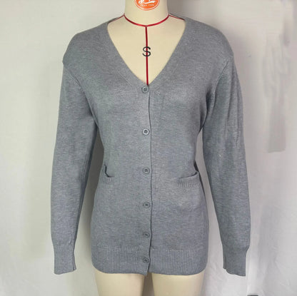 Cardigans - Mid-Length Button Cardigan Essential Layering Knitwear