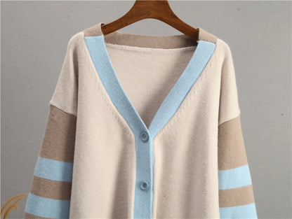 Cardigans - Varsity Charm Striped Cardigan