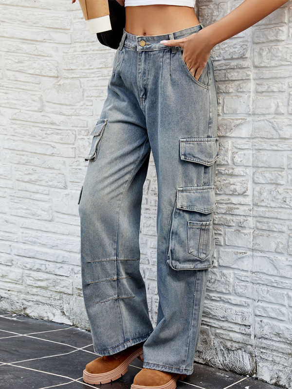 Explorer's Essential Modern Denim Cargo Pants