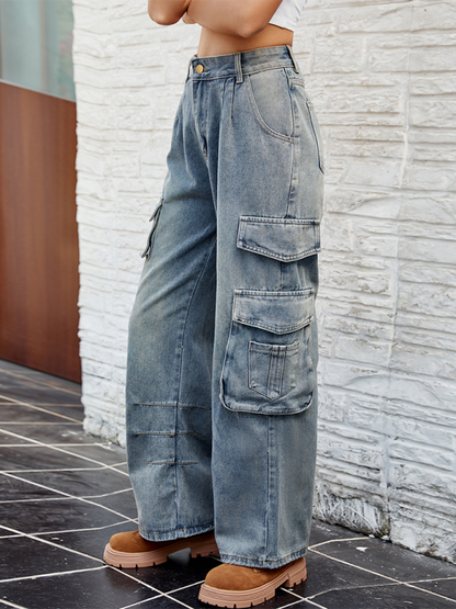 Explorer's Essential Modern Denim Cargo Pants