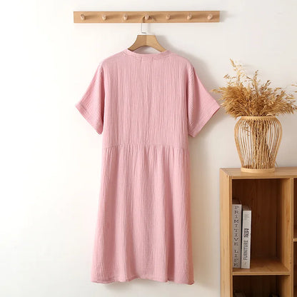 Casual Dresses- Soft Crepe Casual Dress Perfect for Any Day- - Chuzko Women Clothing