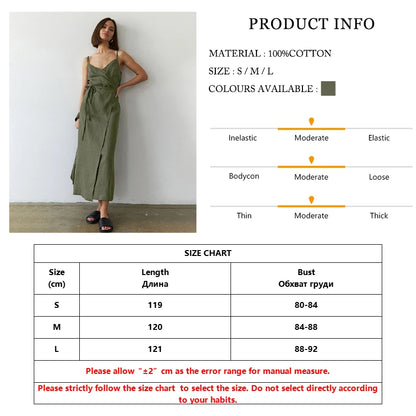 Casual Dresses - Summer's Casual Cotton Wrap Midi Dress for Women