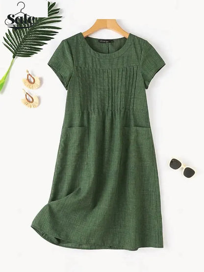 A-Line Knee-Length Dress for Casual Wear