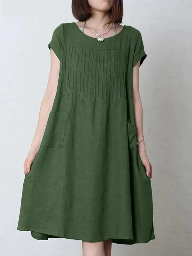 A-Line Knee-Length Dress for Casual Wear