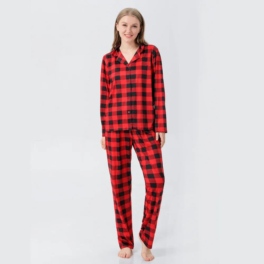 Christmas Outfits- Classic Christmas Plaid Pajama Sets for the Whole Family- - Pekosa Women Fashion