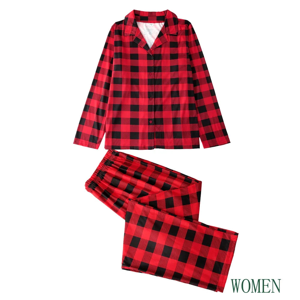 Christmas Outfits- Classic Christmas Plaid Pajama Sets for the Whole Family- - Pekosa Women Fashion