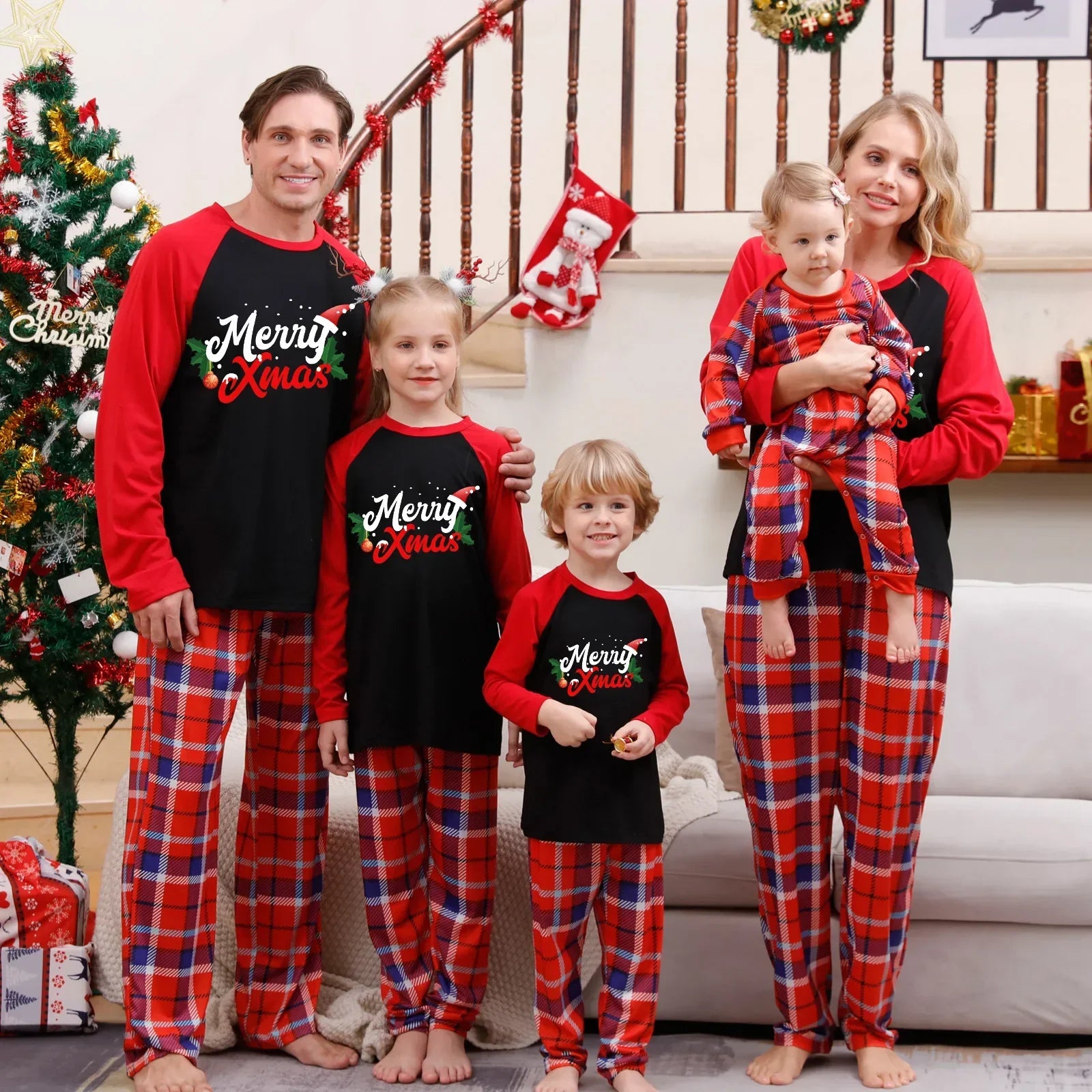 Christmas Outfits- Festive Family Nights Christmas Pajamas for Everyone- - Pekosa Women Fashion