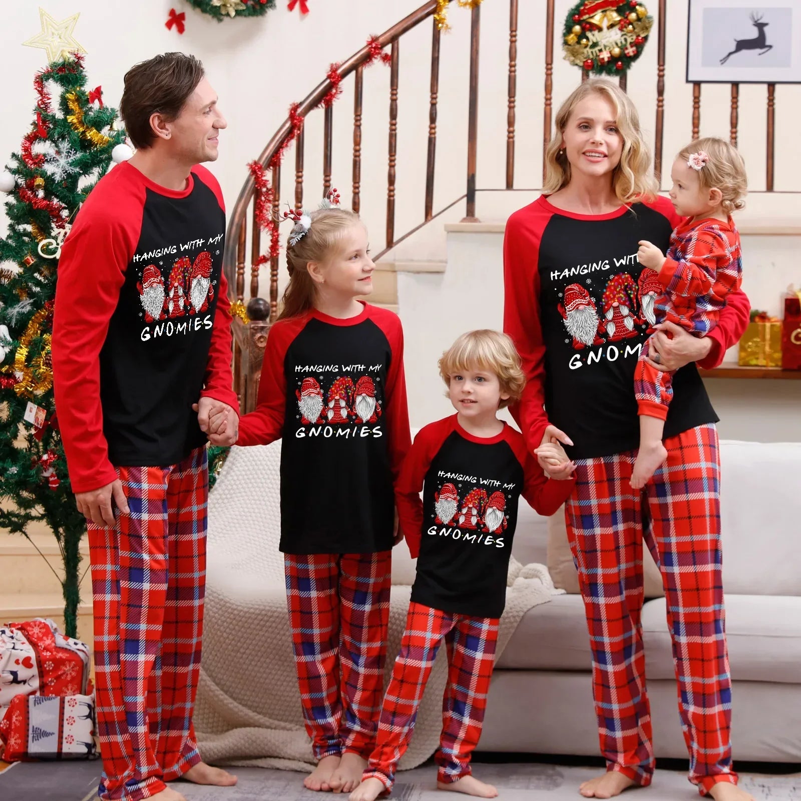 Christmas Outfits- Festive Family Nights Christmas Pajamas for Everyone- Christmas Print 1- Pekosa Women Fashion