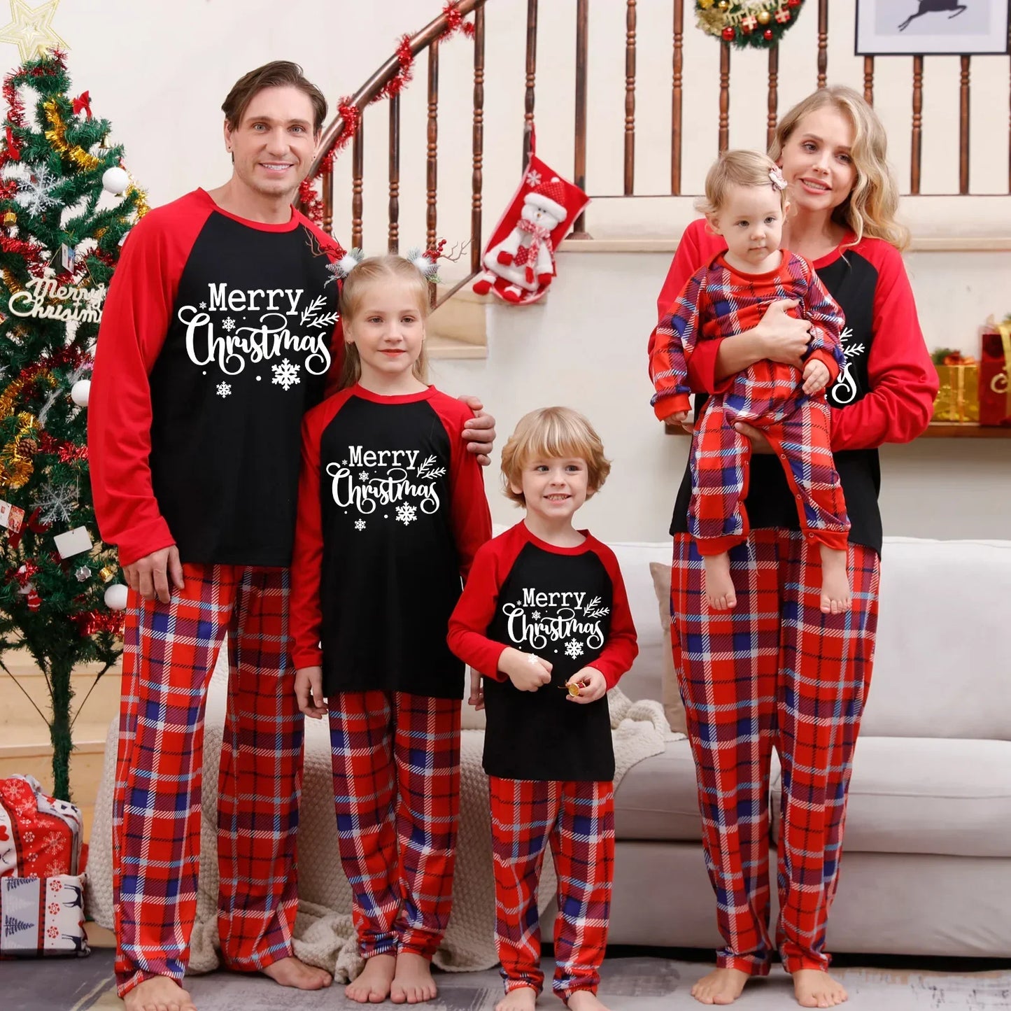 Christmas Outfits- Festive Family Nights Christmas Pajamas for Everyone- - Pekosa Women Fashion