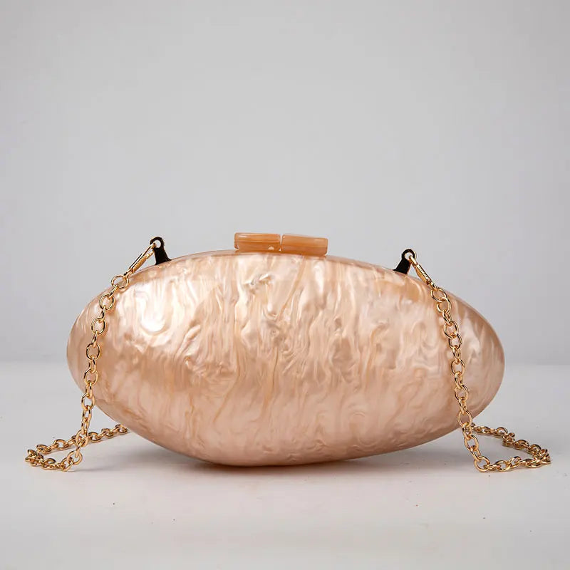 Clutches- Pearl Clutch for Weddings - Shell-Shaped Purse for Party & Cocktail Events- - Pekosa Women Fashion