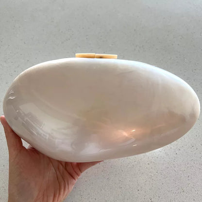 Clutches- Pearl Clutch for Weddings - Shell-Shaped Purse for Party & Cocktail Events- - Pekosa Women Fashion