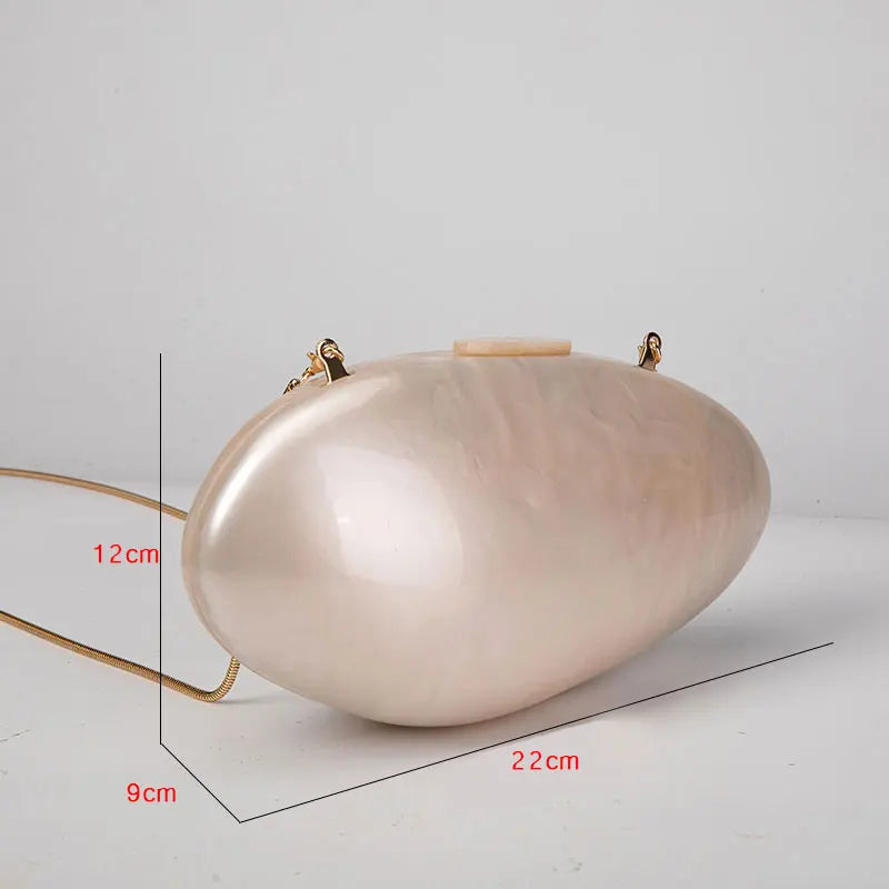 Clutches- Pearl Clutch for Weddings - Shell-Shaped Purse for Party & Cocktail Events- - Pekosa Women Fashion